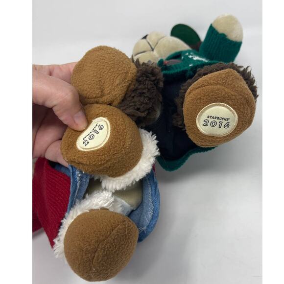 Lot of 2 Starbucks LE Limited Edition 2016 Teddy Bears Complete with Outfits 9" - Picture 9 of 10